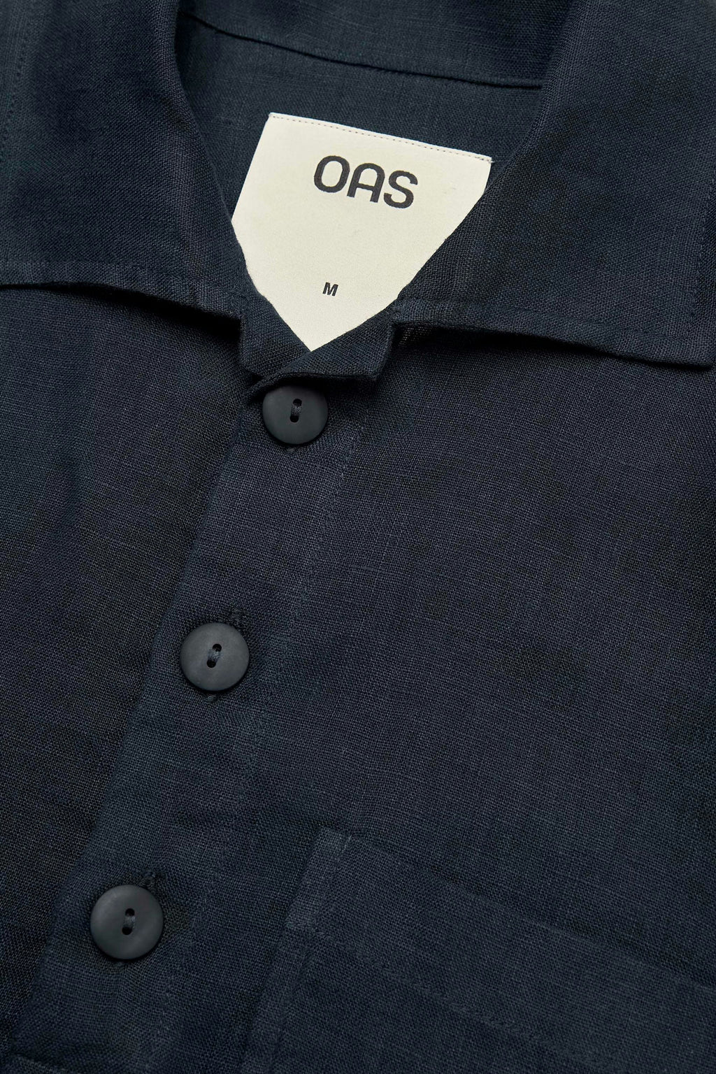 OAS Girona Linen Shirt in Dark Navy