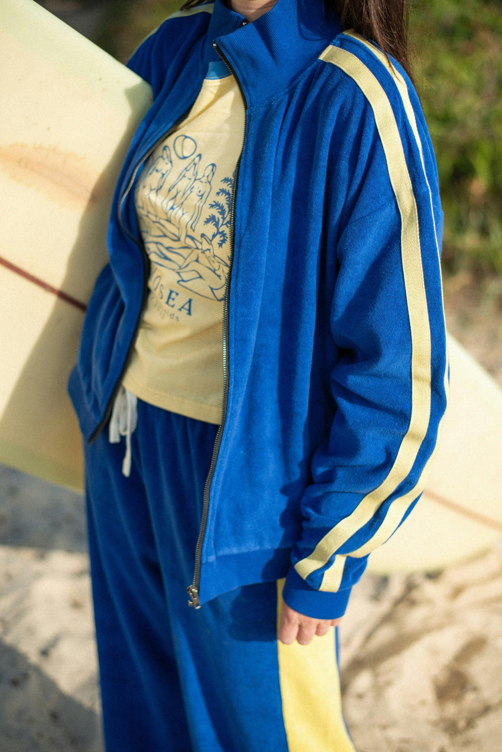 Après Surf Jacket in Blue & Yellow
