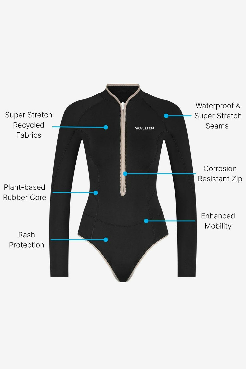 Horizonia Yulex® Springsuit Wetsuit ― Black