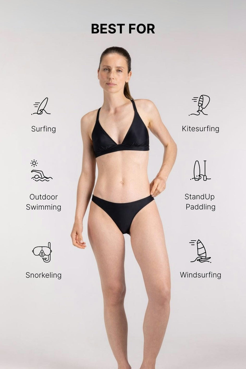 Bikini Top Cross ― Black