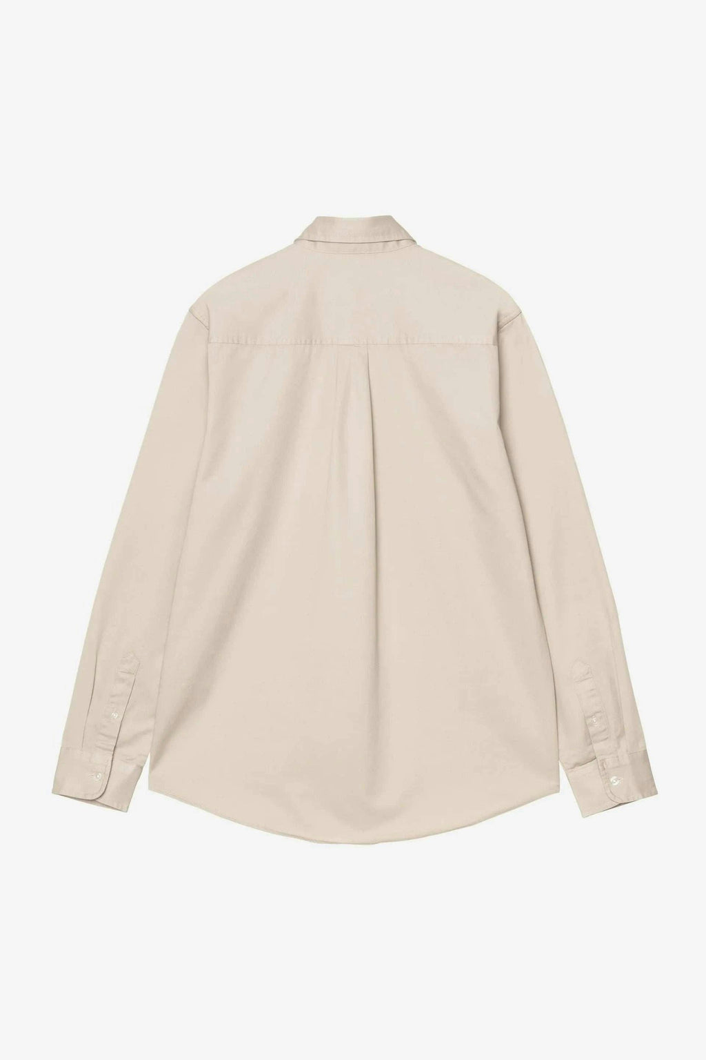 Carhartt WIP Long Sleeve Madison Shirt in Stone / White