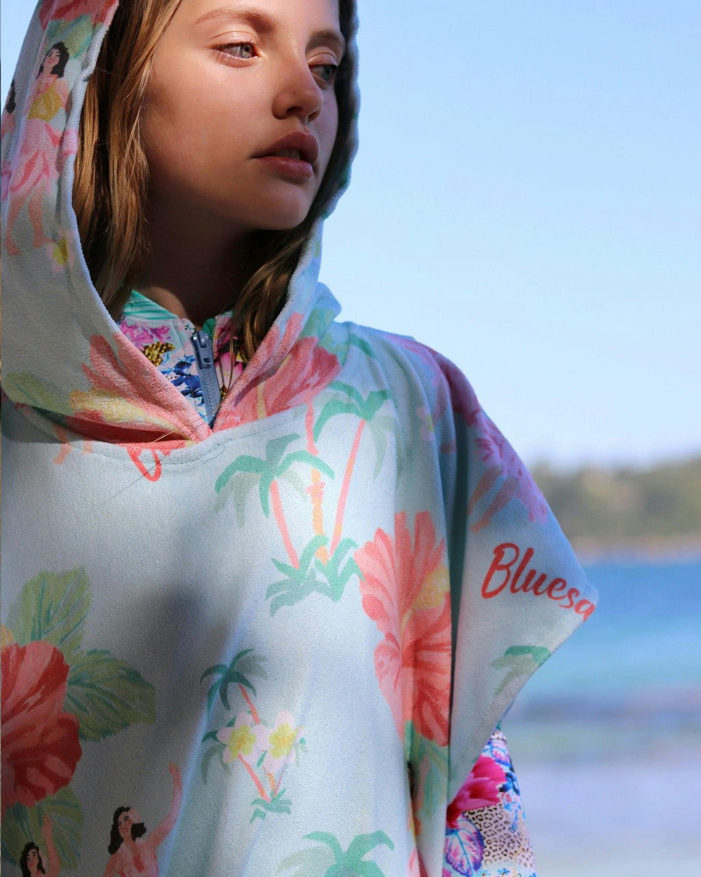 Hula Girl Poncho Cover Up