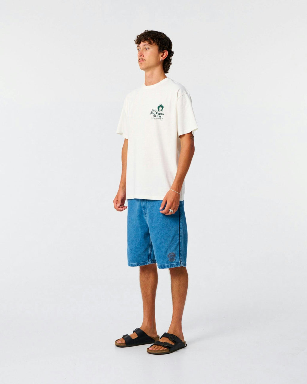 Jim's Ding Repairs Tee - Vintage white