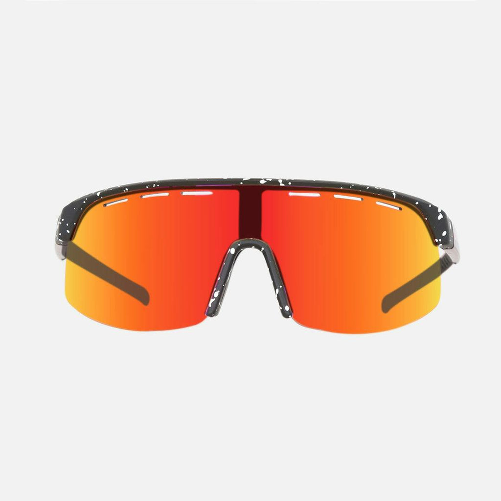 Velocity - Frame: Matte Black Splatter Paint   Lens: Grey with External Red Iridium plus Venting