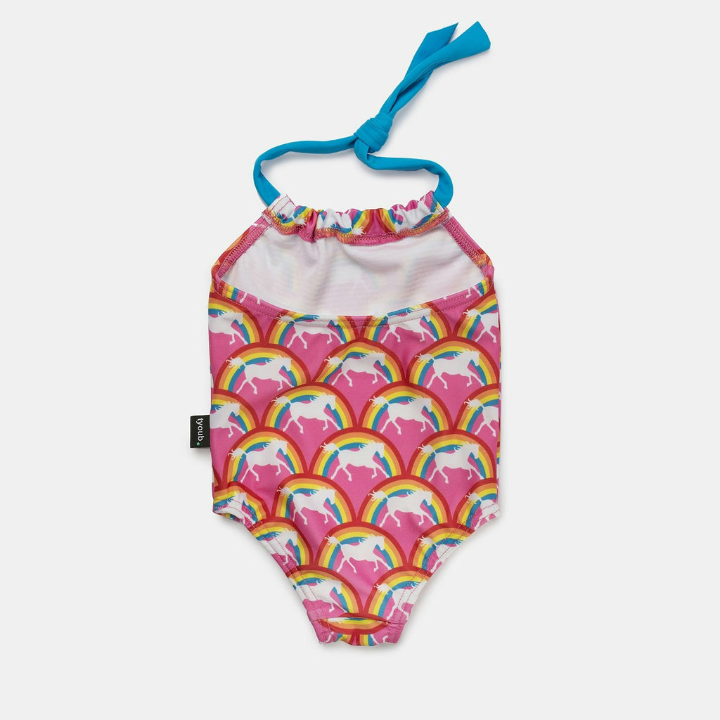 Tyoub Halter Neck Swimsuit - Rainbow Pony