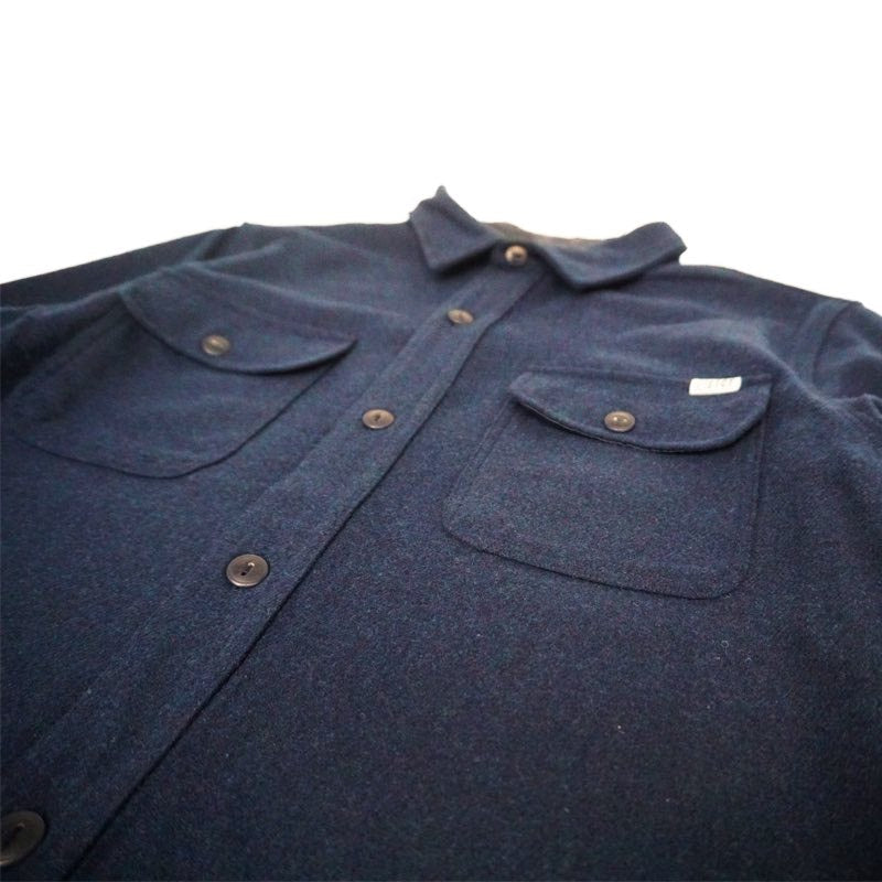 WORKMAN WOOL SHIRT / NAVY