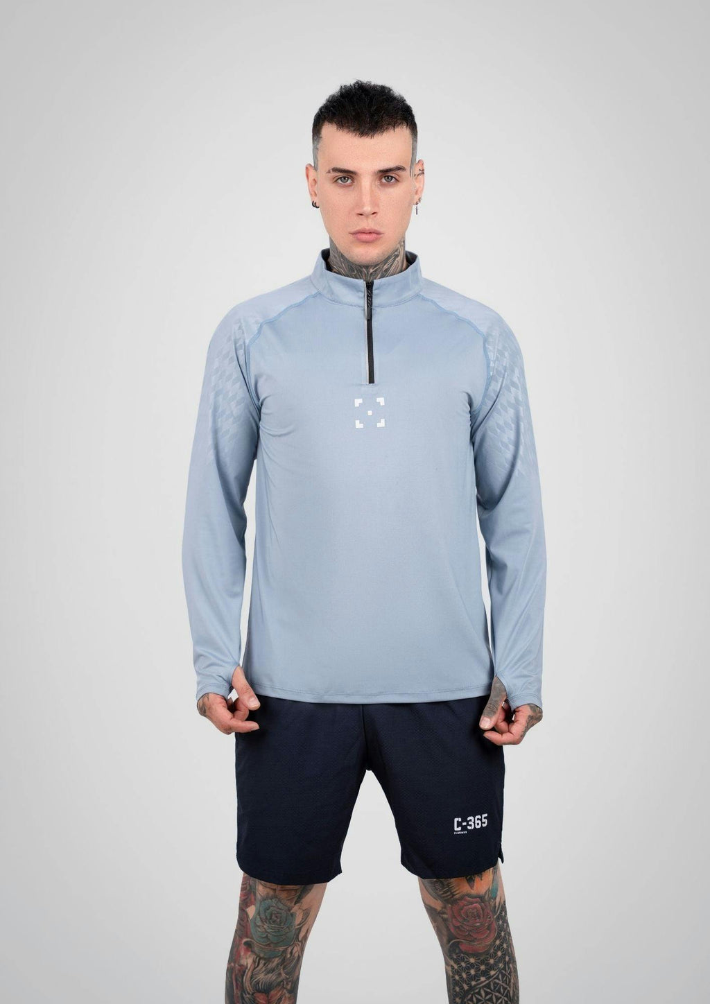 C-365 Elevate Zip Long Sleeve (Model 823303) - Haze Blue
