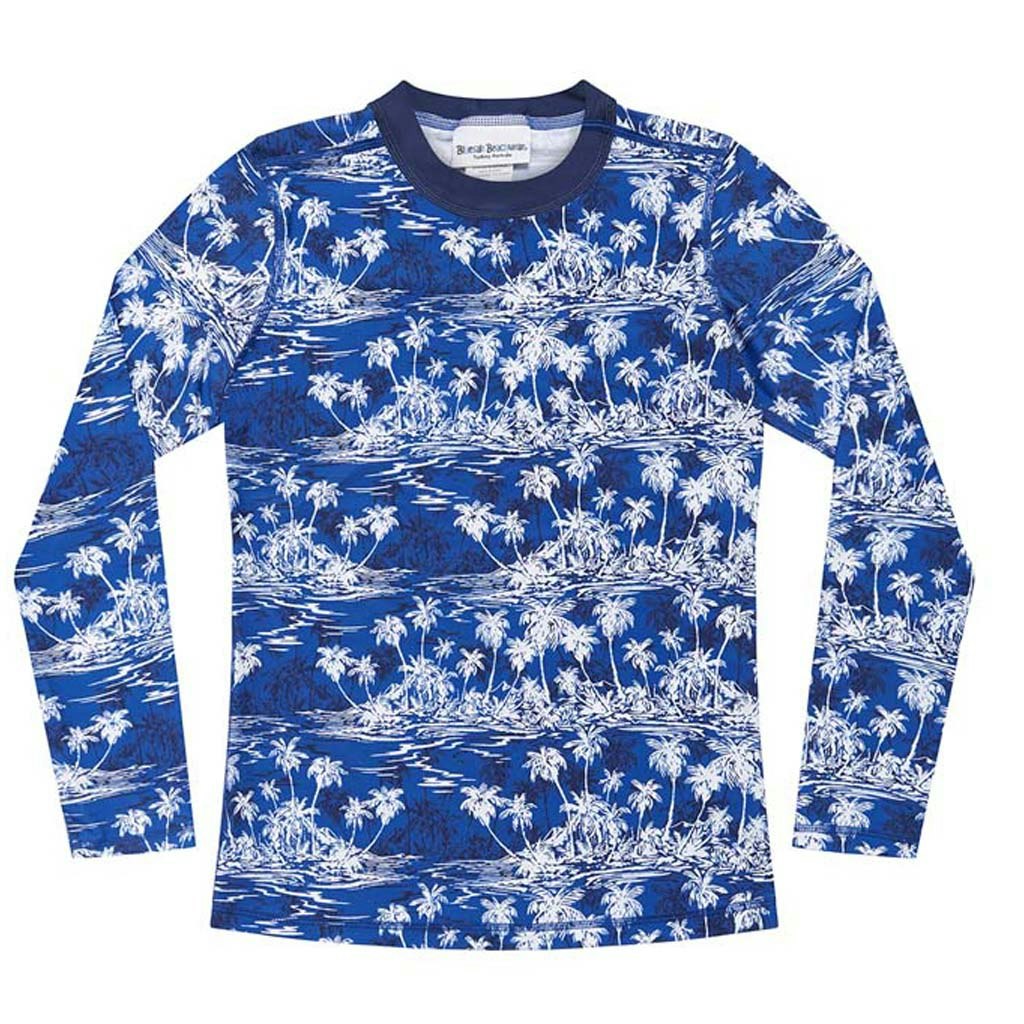 Girls Long Sleeve Rash Top  - Hawaiian Vibes