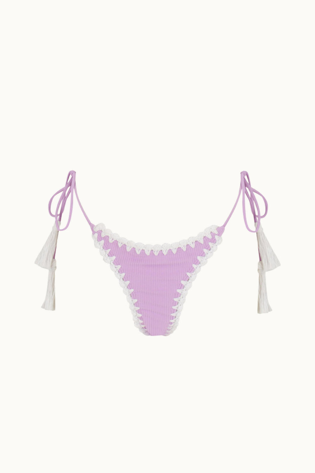 PEACHES CROCHET TRIM BRIEF - LILAC