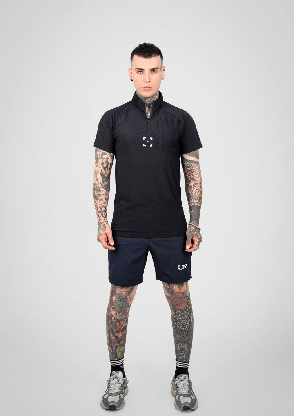 C-365 Strike Zip Tee (Model 825321) - Black