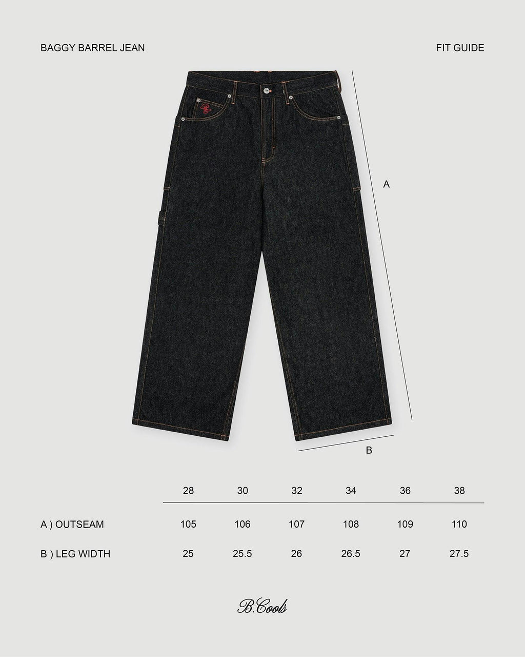 Baggy Barrel Jean Raw