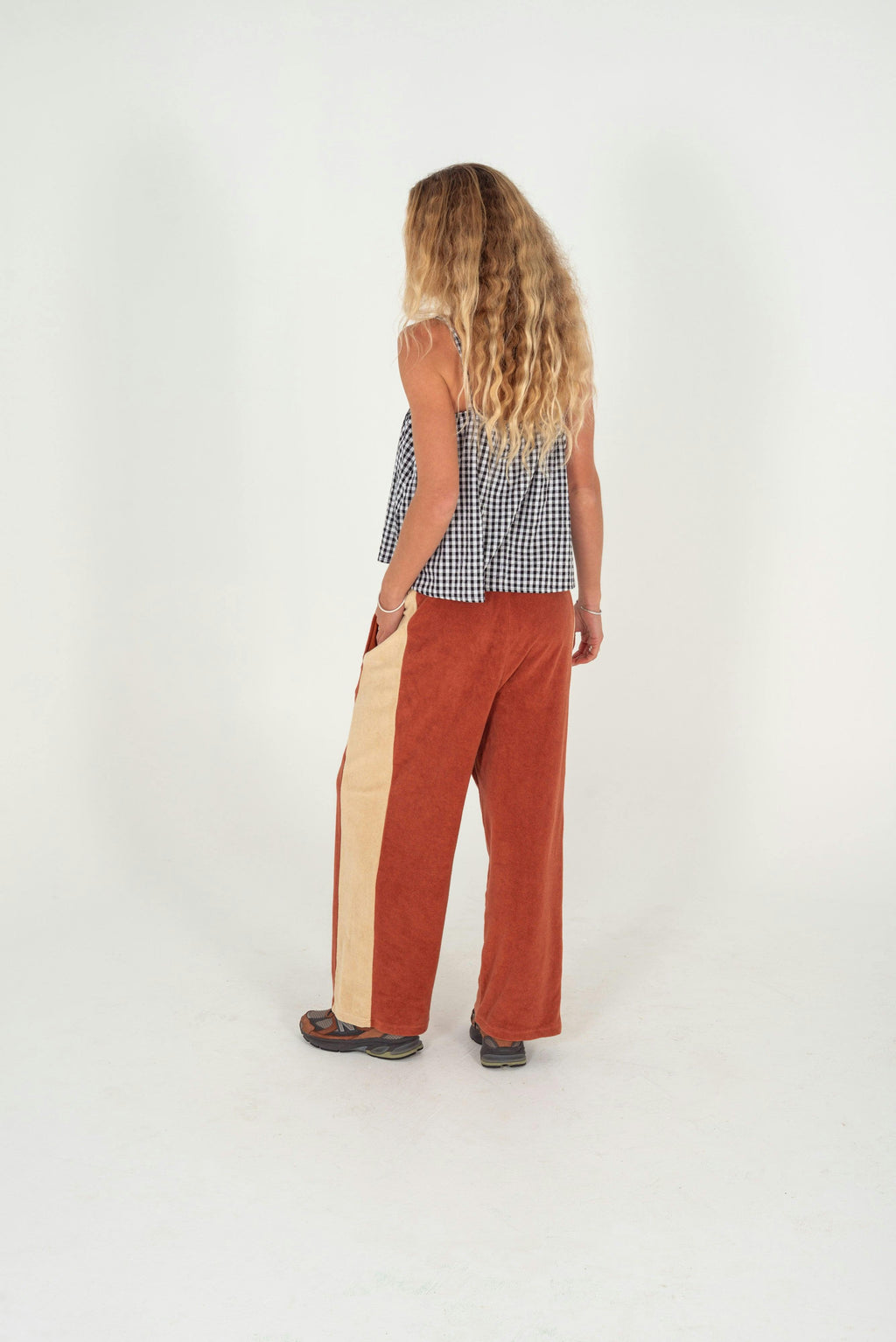 Après Surf Panel Pant in Rust & Cream
