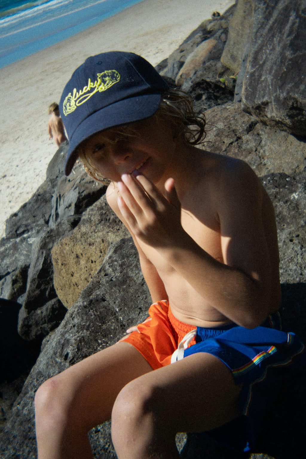 Kids Boardshorts Rainbow Blue & Orange