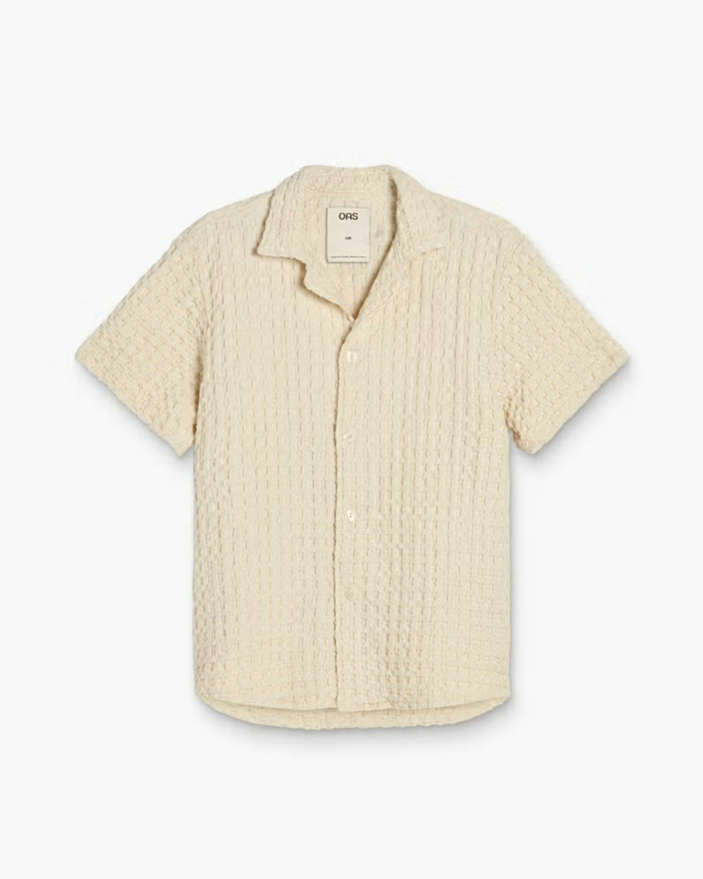 OAS Ecru Cuba Waffle Shirt