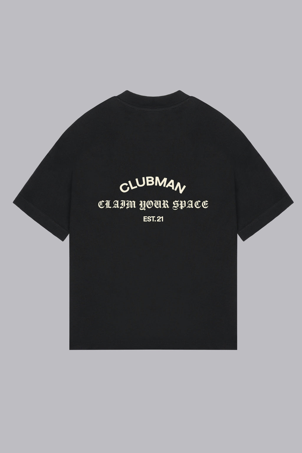 Clubman "BONE" Tee – Black/Cream