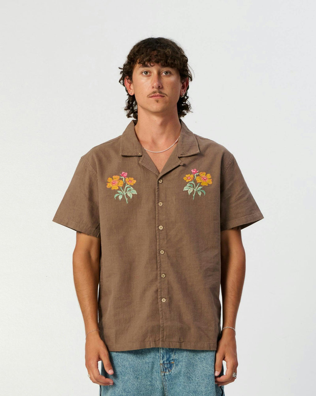 Bouquet Resort Shirt - Stone