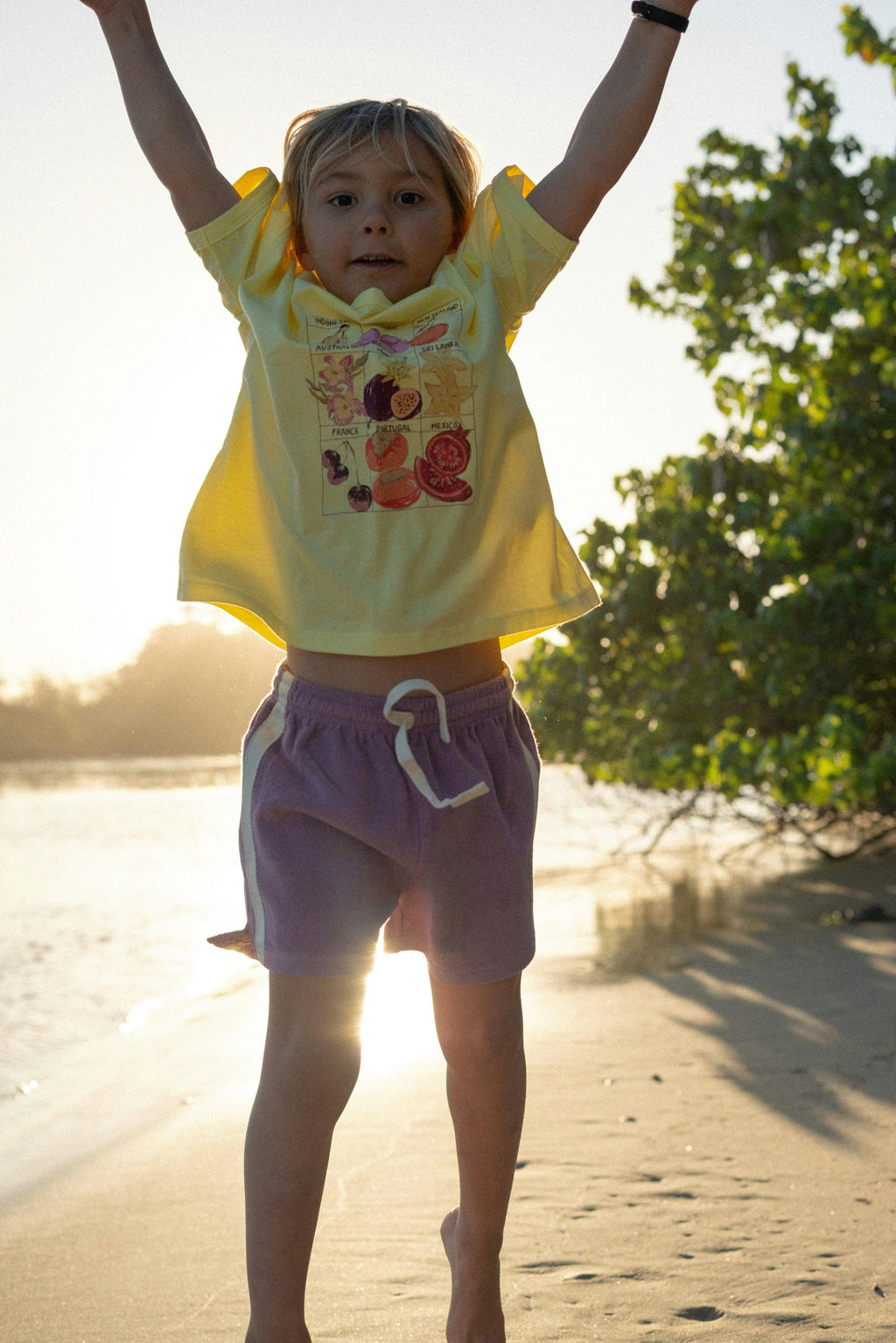 Mini Terry Towelling Shorts in Jacaranda