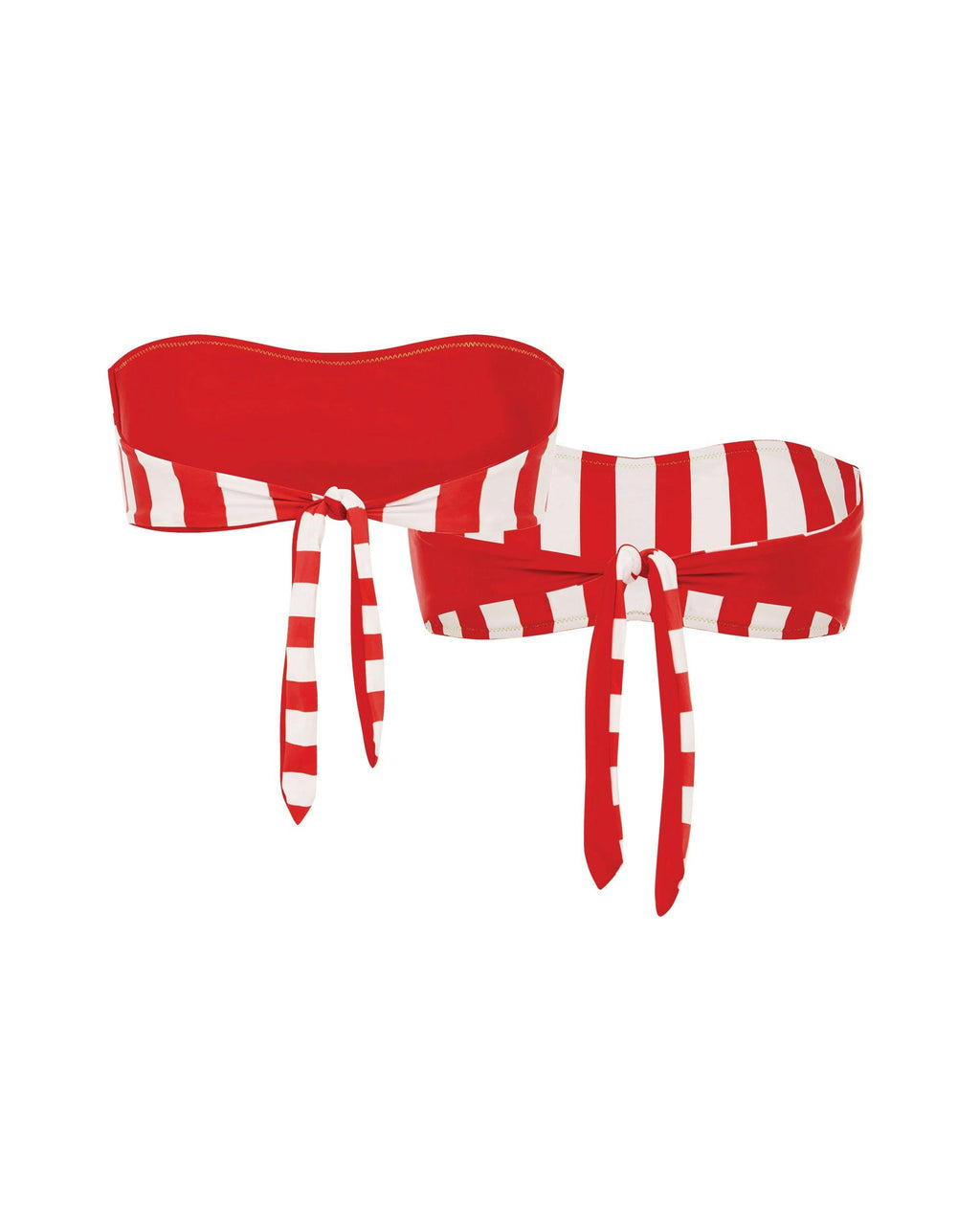 THE REVO BANDEAU TOP - RED TWIST