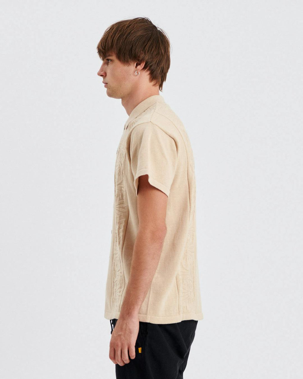 Access Knit Shirt - Oatmeal