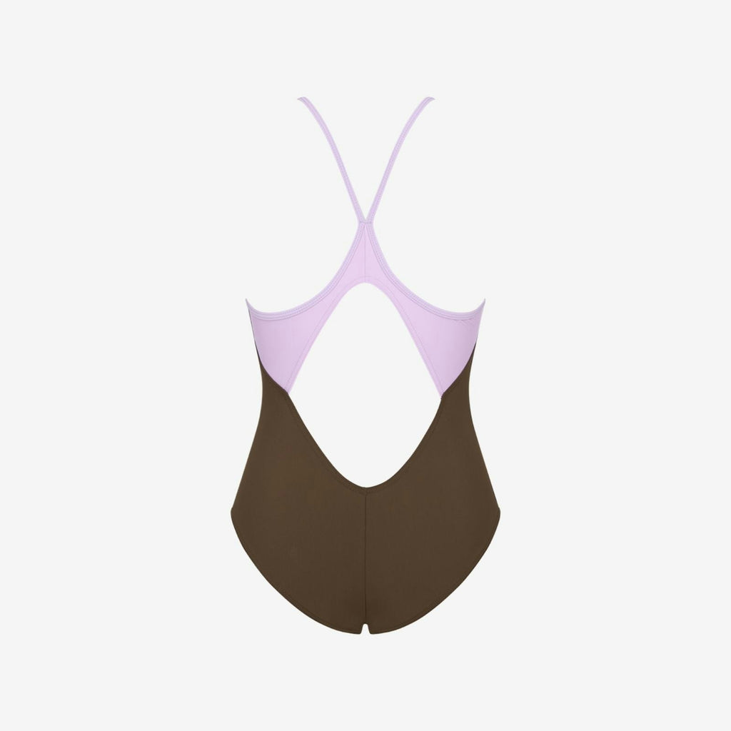 Liberty Racerback Swimsuit ― Coffee / Lilac