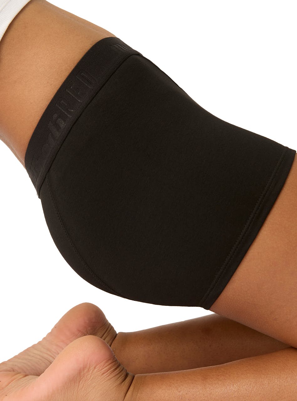 Teen Hipster Period Boyshort Moderate 3 Pack Absorbency Black