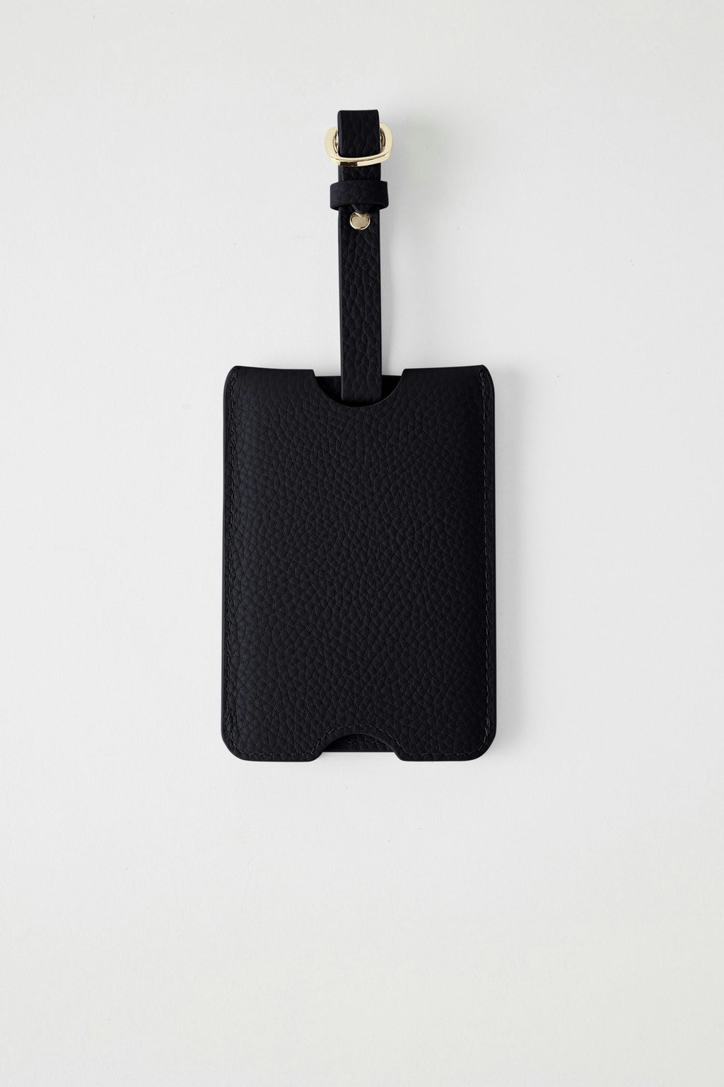 Leather Luggage Tag | Black Gold
