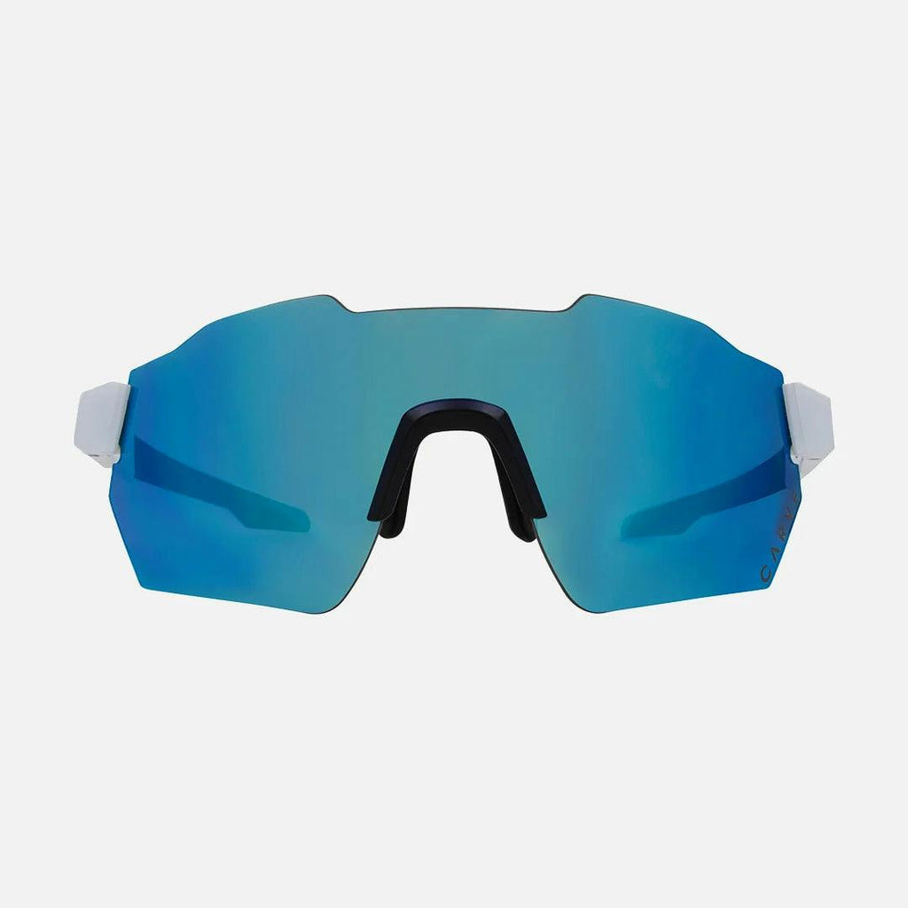 Level Up - Frame: Matte White   Lens: Rose with External Blue Iridium