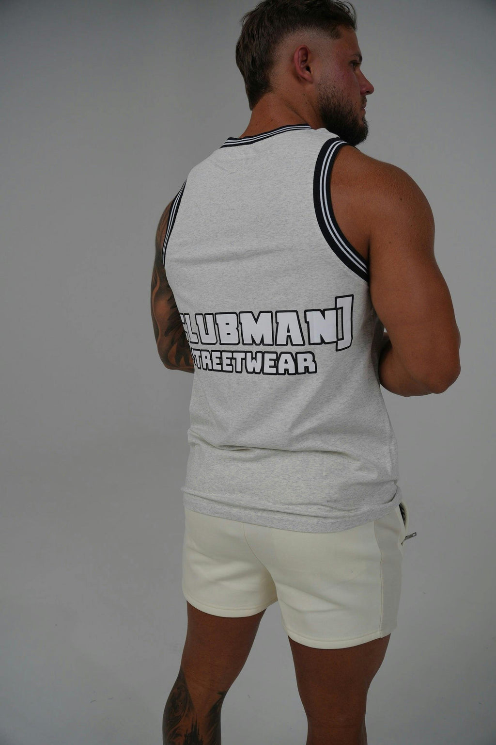 Clubman 'Driftwood White' Relaxed fit Singlet