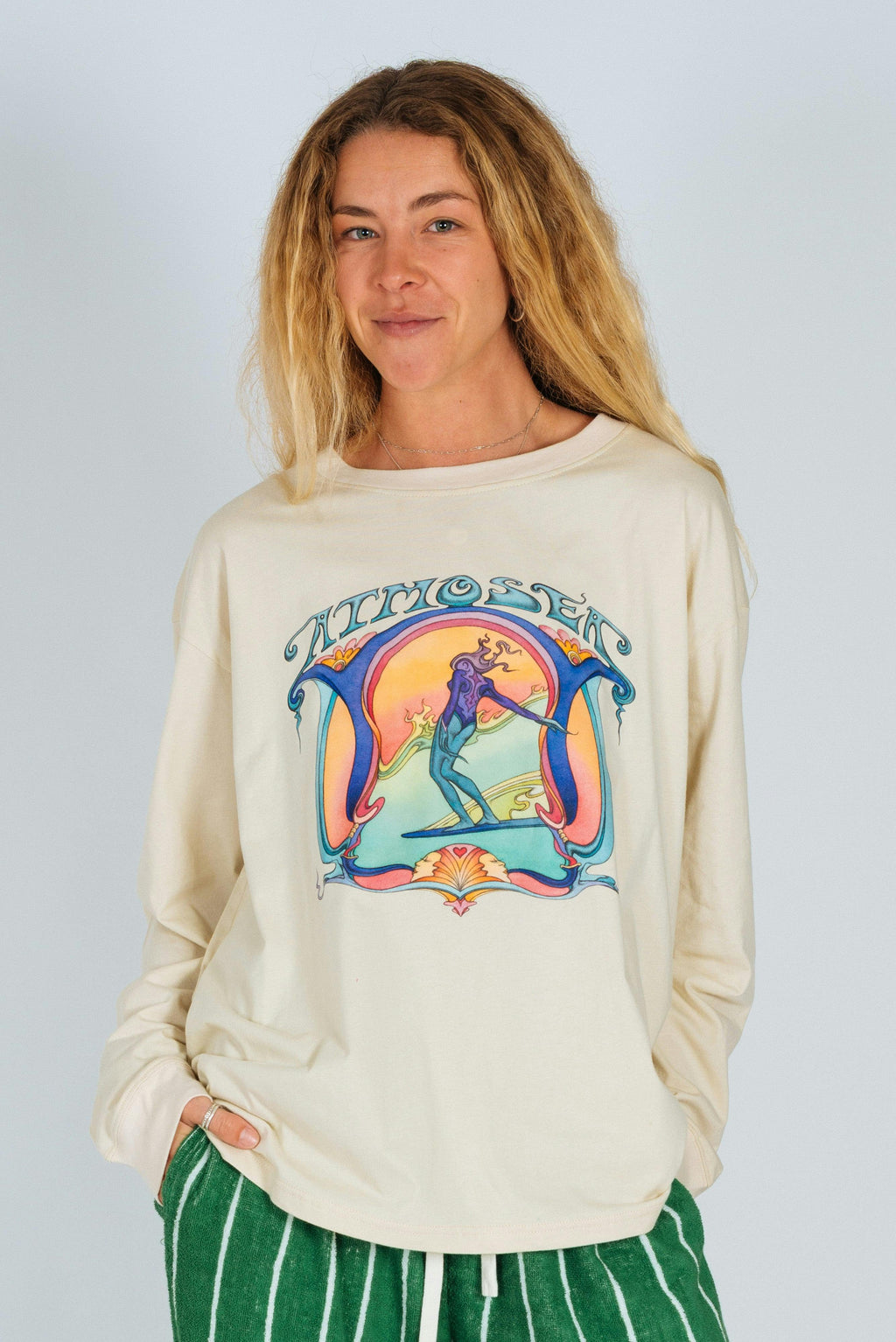 'Saline Shrine' By Angie Samblotte x Atmosea - Artist Oversized Longsleeve Tee