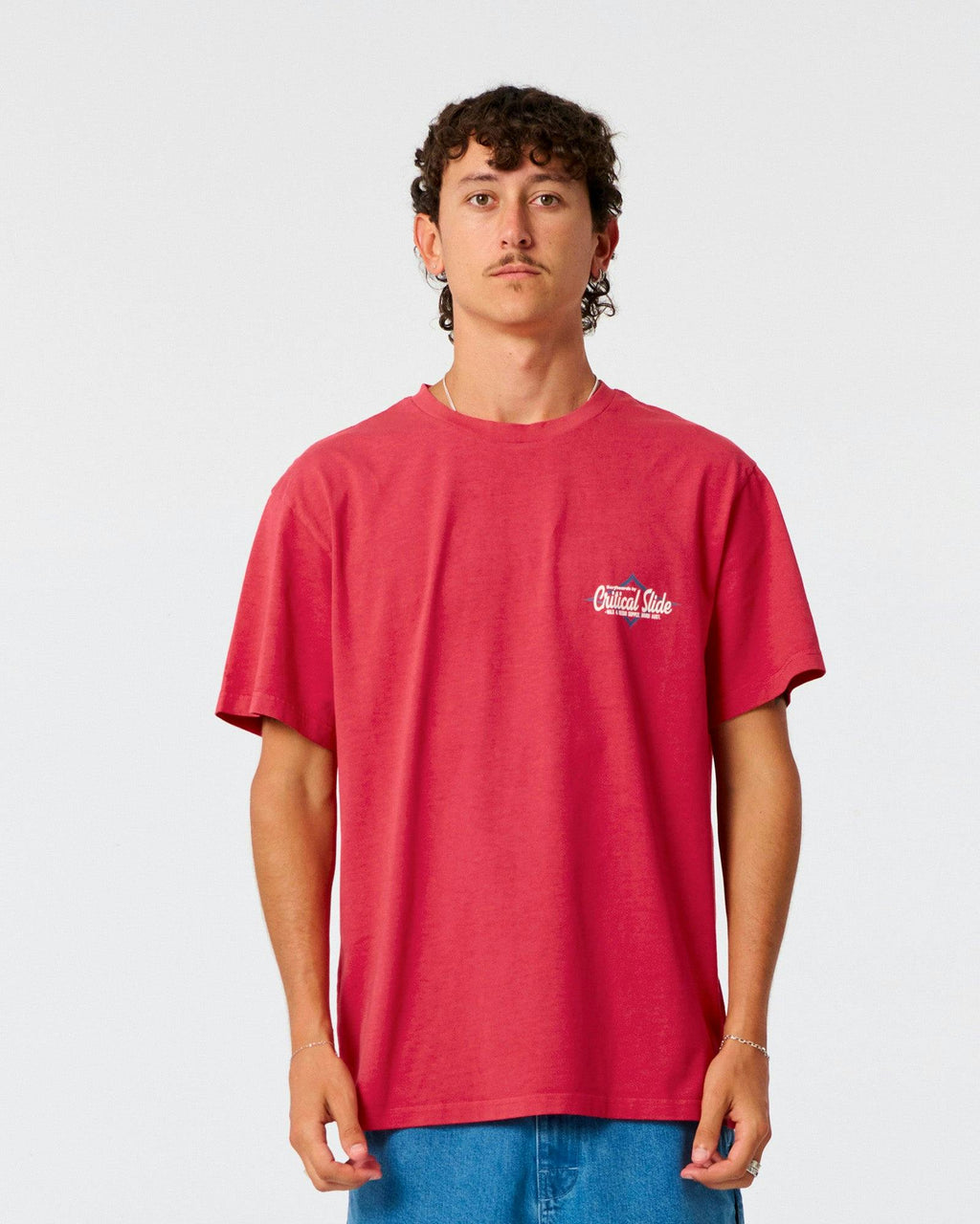 Diamond Decal Tee - Washed Red
