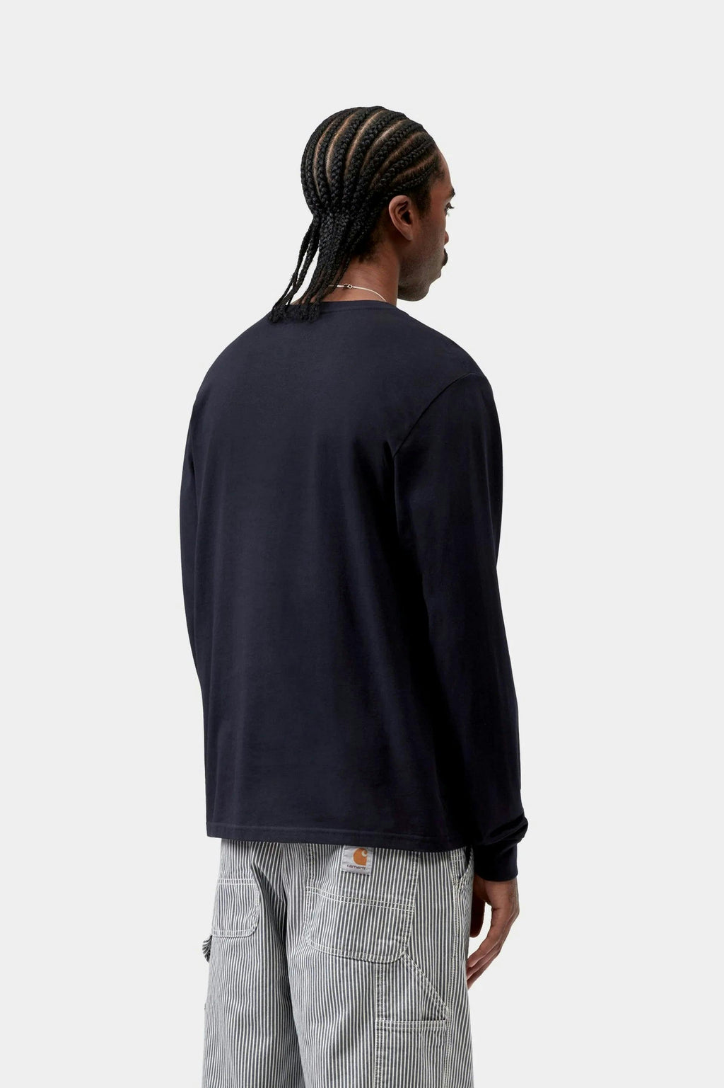 Carhartt WIP L/S Pocket T-Shirt in Dark Navy