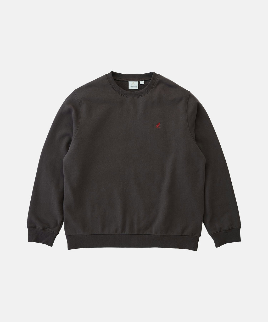 Gramicci One Point Crew Sweatshirt in Deep Brown