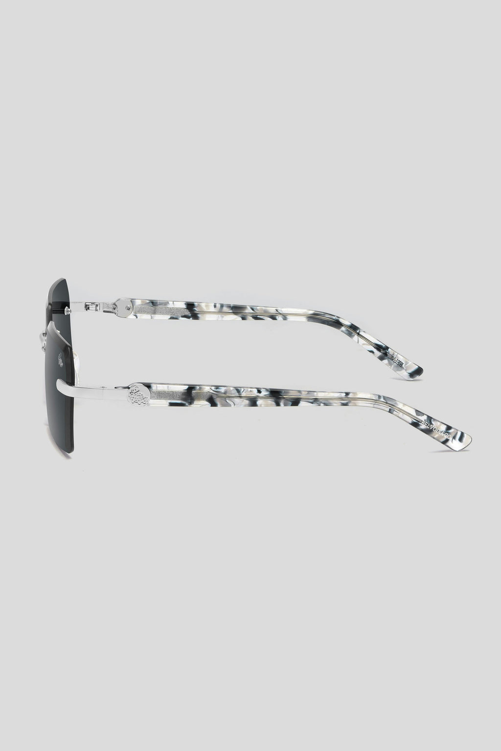 Kennedy White Marble Silver | Black