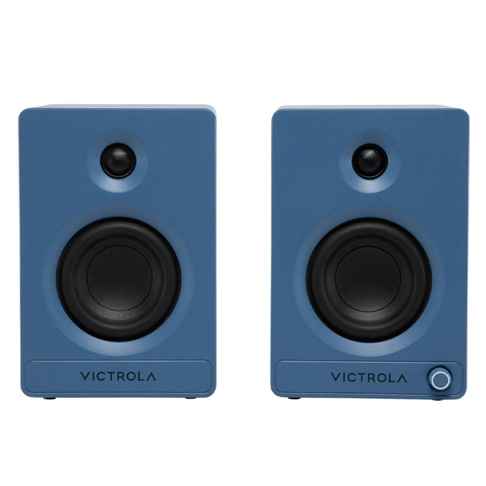 Victrola Tempo Bookshelf Speakers - Blue