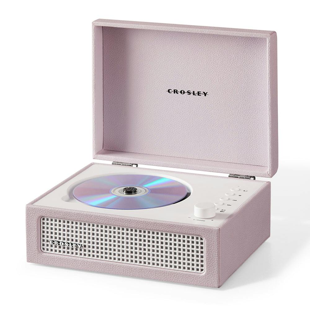 Crosley Voyager Portable Retro CD Player with Stereo Bluetooth Speakers, FM Radio - Amethyst