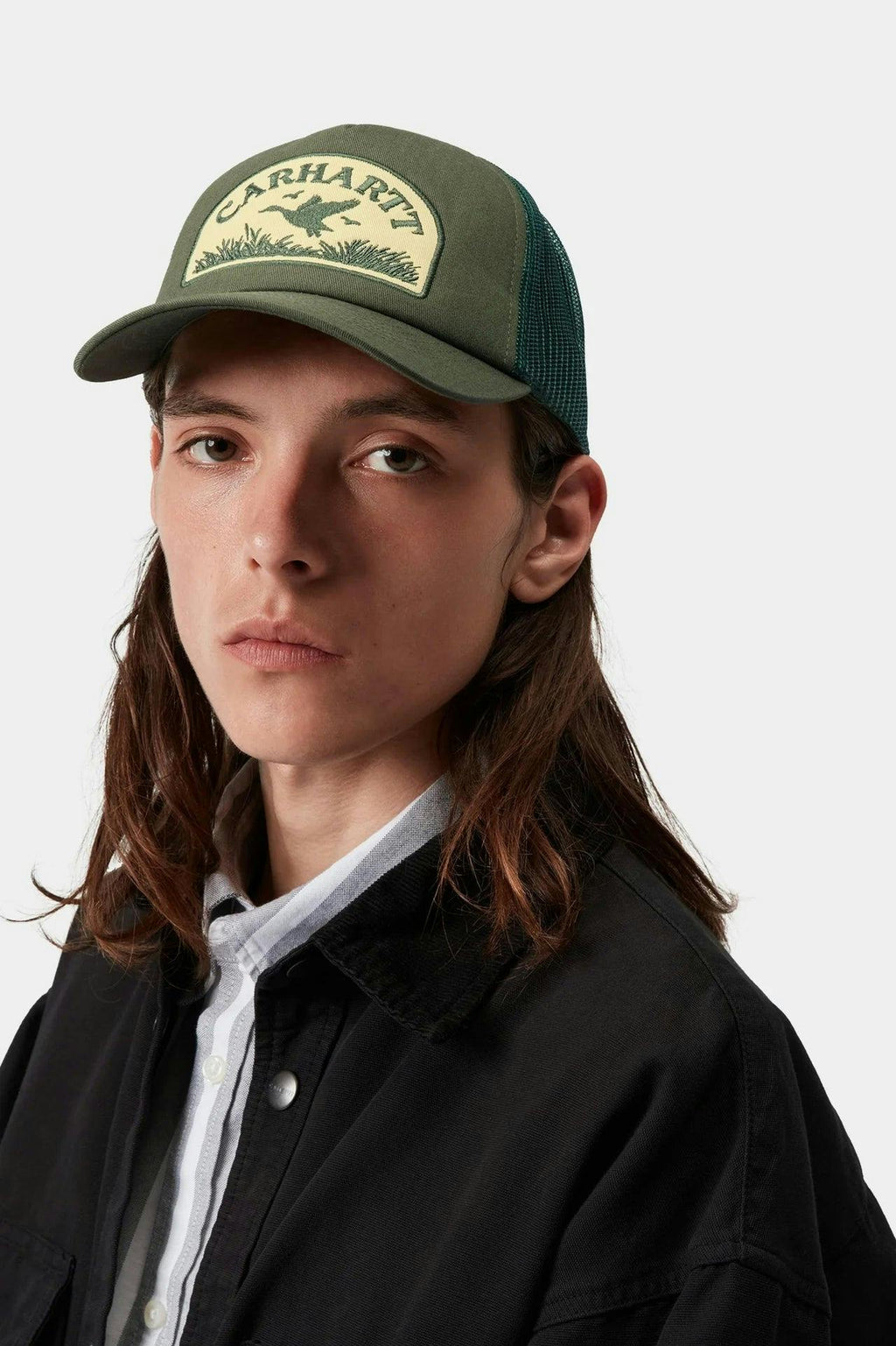 Carhartt WIP Take Off Trucker Cap in Leaf