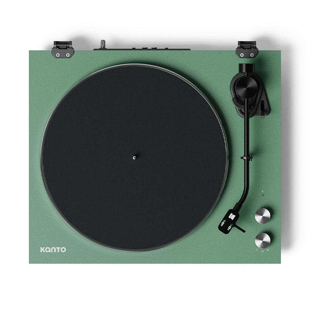 Kanto OBI3 Turntable with Bluetooth 5.3, Preamp, and Pitch Control - Matte Green