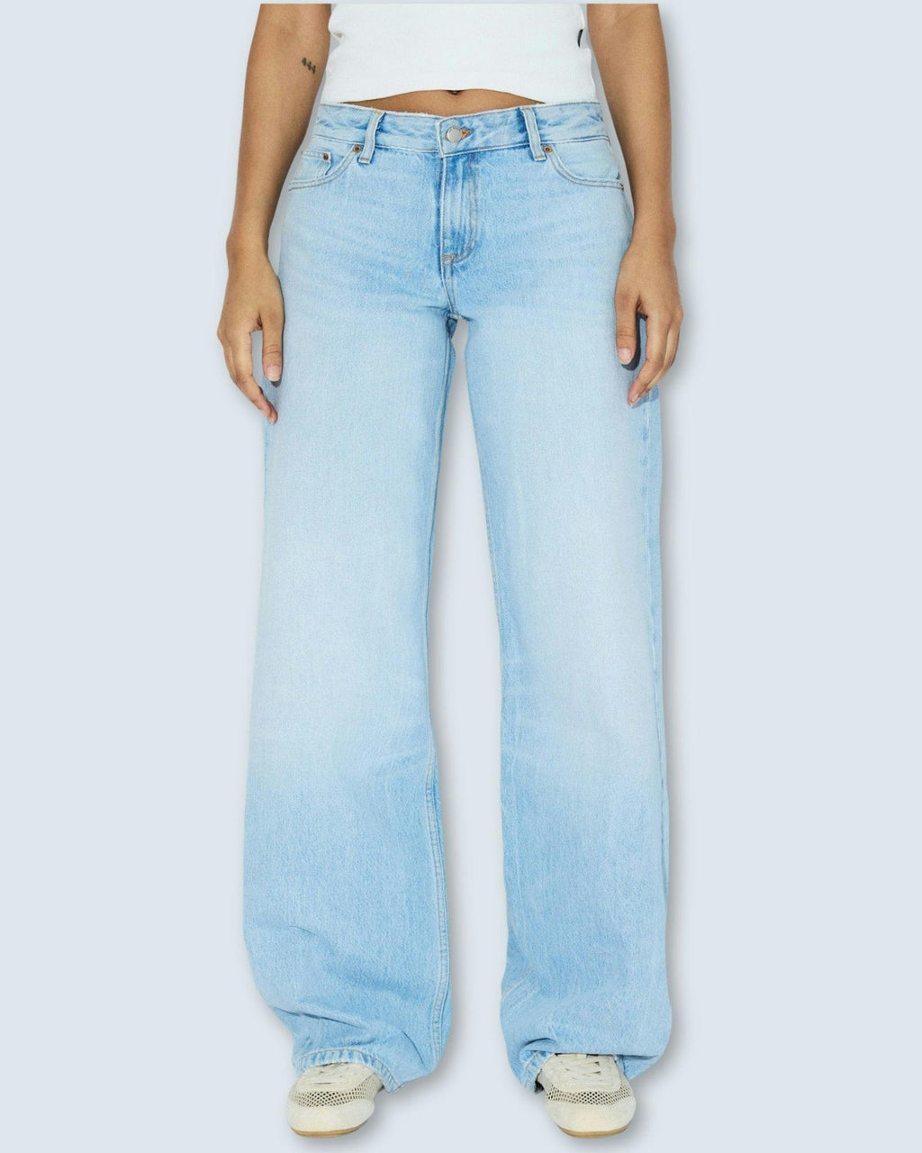 Hill Low Relaxed Jeans  PETITE - Stream Light Fade