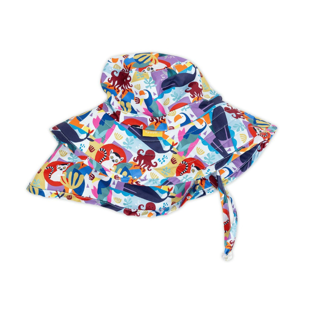 Tyoub Boys’ Sun-Safe Bucket Hat with Neck Flap Animal Spirit