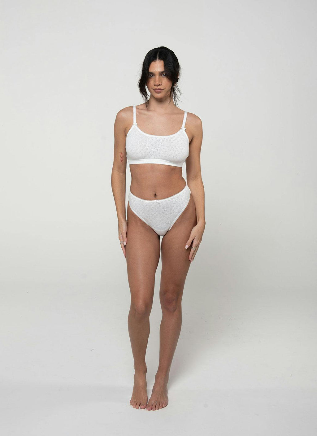 Organic Cotton G-String Underwear - White