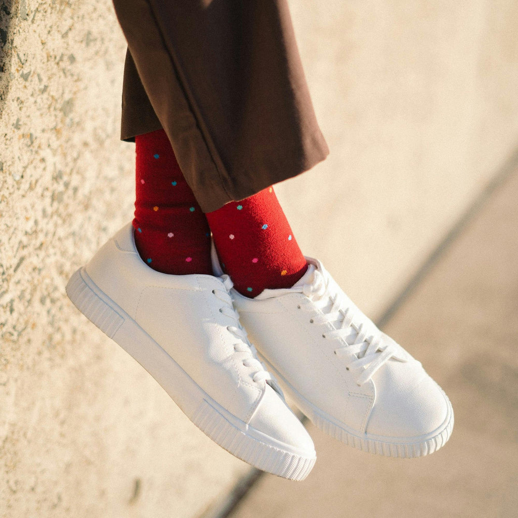 Maroon Cosmic Polka Dots