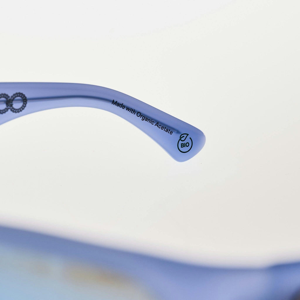 CYLINDER Pearl Sky Blue | Grey Polarised Blue Chrome Mirror Bio Lens