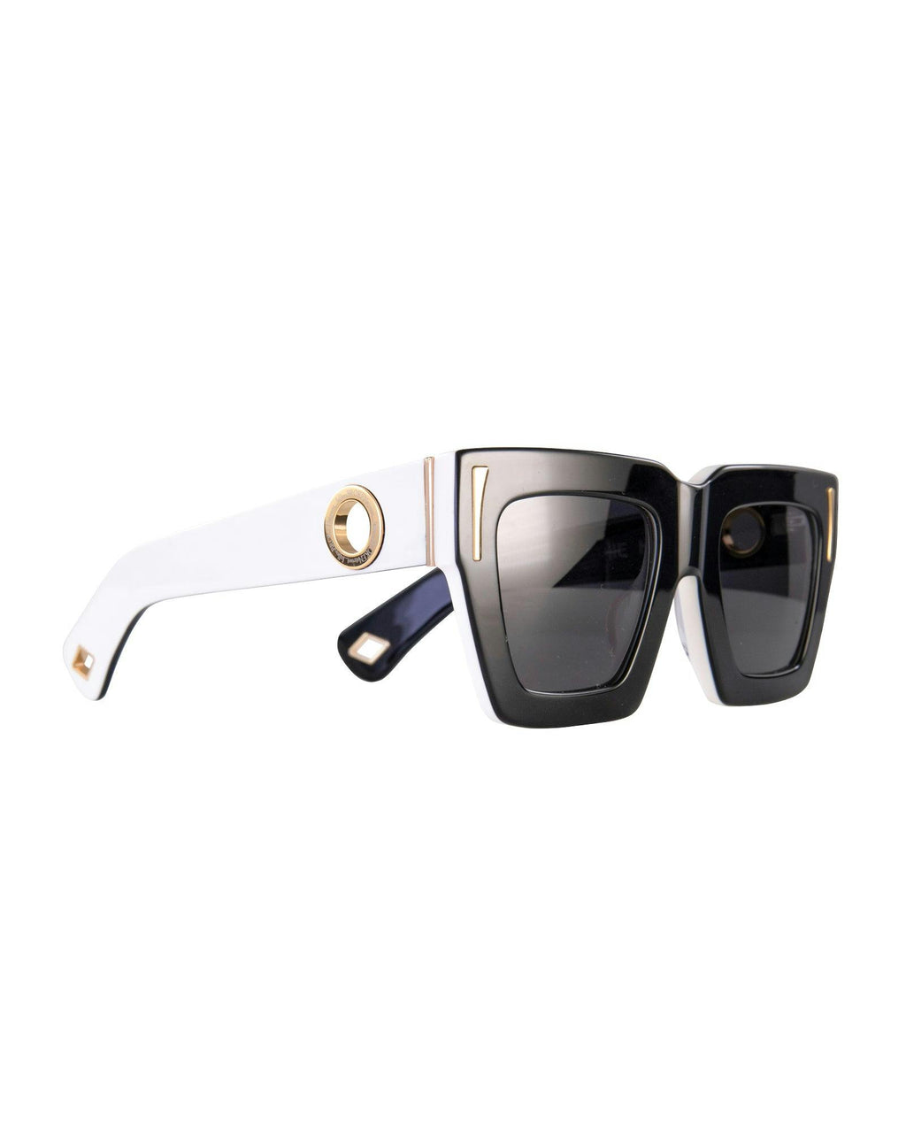 The Mischief - White/Black Sunglasses | Black Polarised Lenses