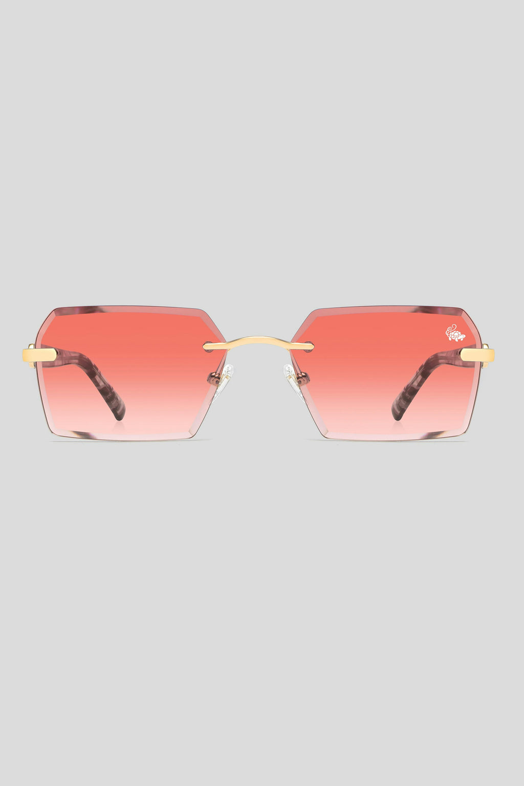 Kennedy White Marble Gold | Burnt Red