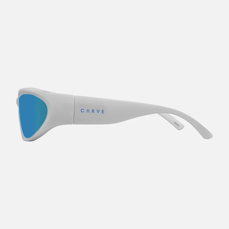 KUBIX - Gloss White Frame, Grey Lens with Blue Iridium