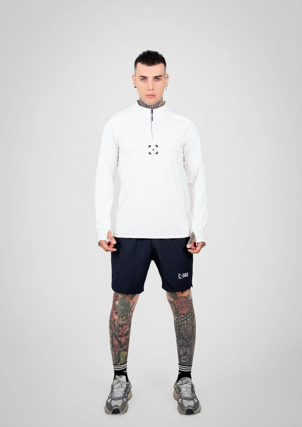 C-365 Elevate Zip Long Sleeve (Model 823303) - White