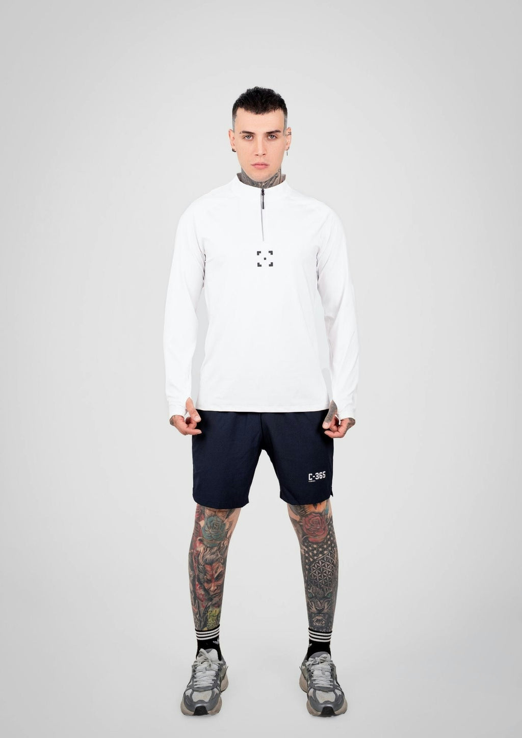 C-365 Elevate Zip Long Sleeve (Model 823303) - White