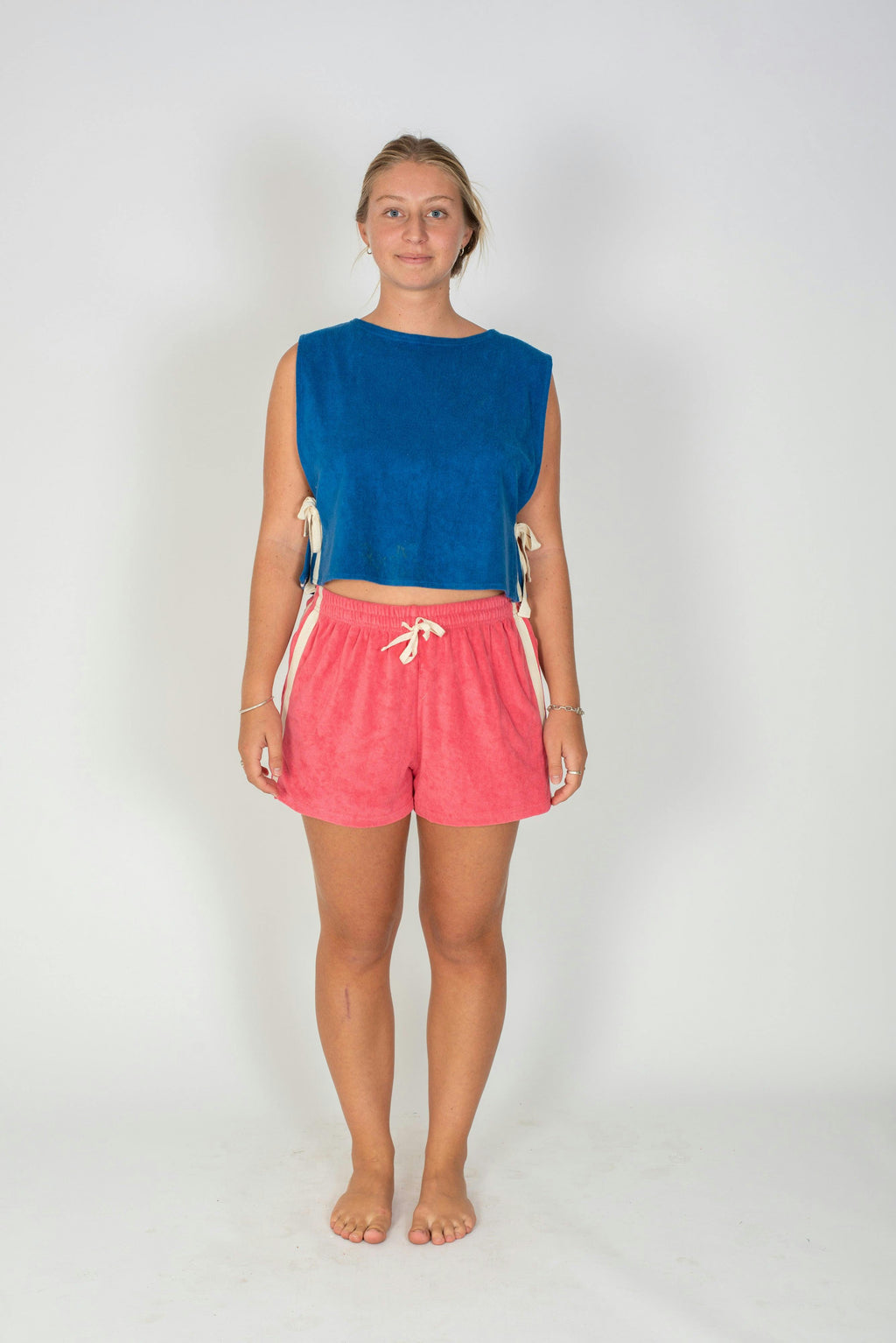 Terry Tie Top in Cobalt