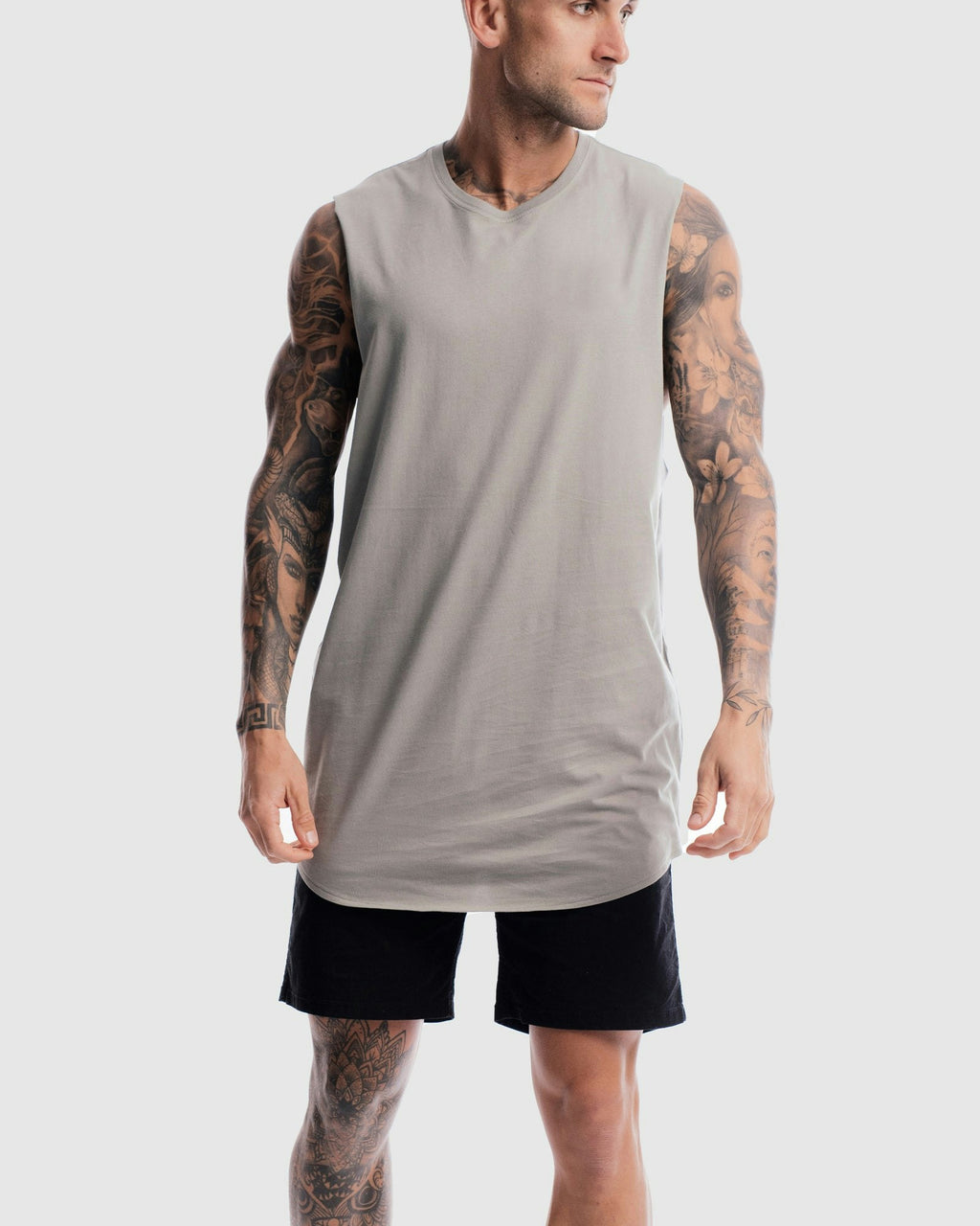 Absent Curved Hem Tank