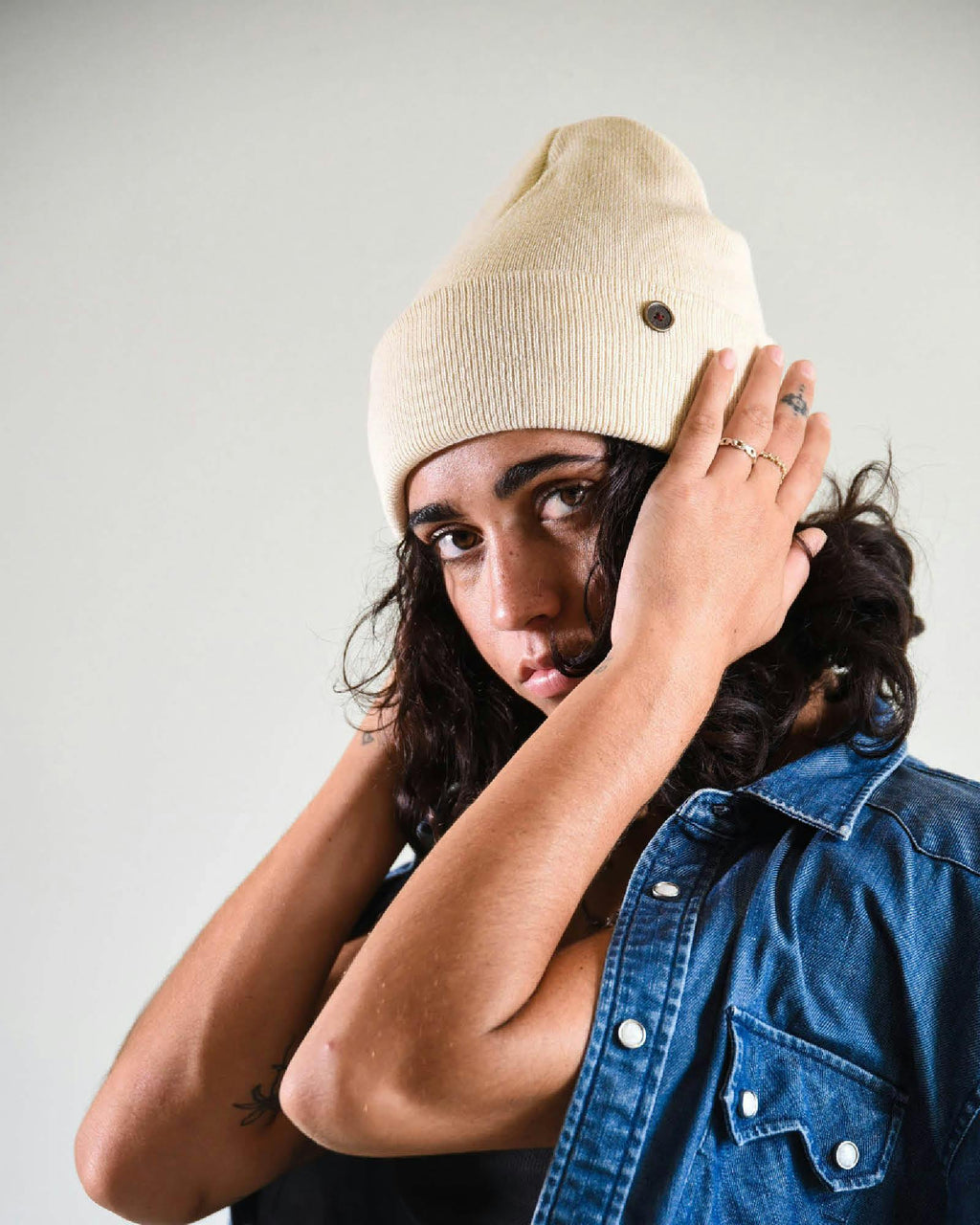 The Lucks  Beanie - Beige